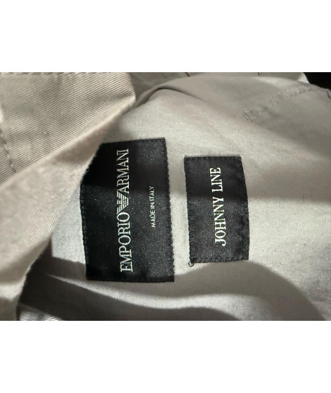 EMPORIO ARMANI Серая хлопко-эластановая куртка, фото 4