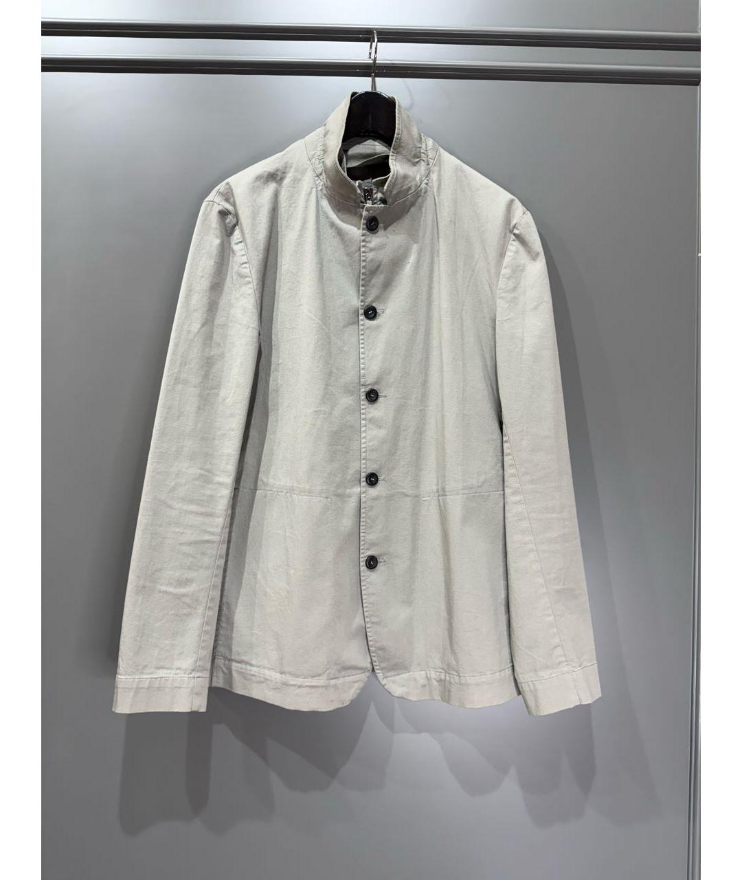 EMPORIO ARMANI Серая хлопко-эластановая куртка, фото 8