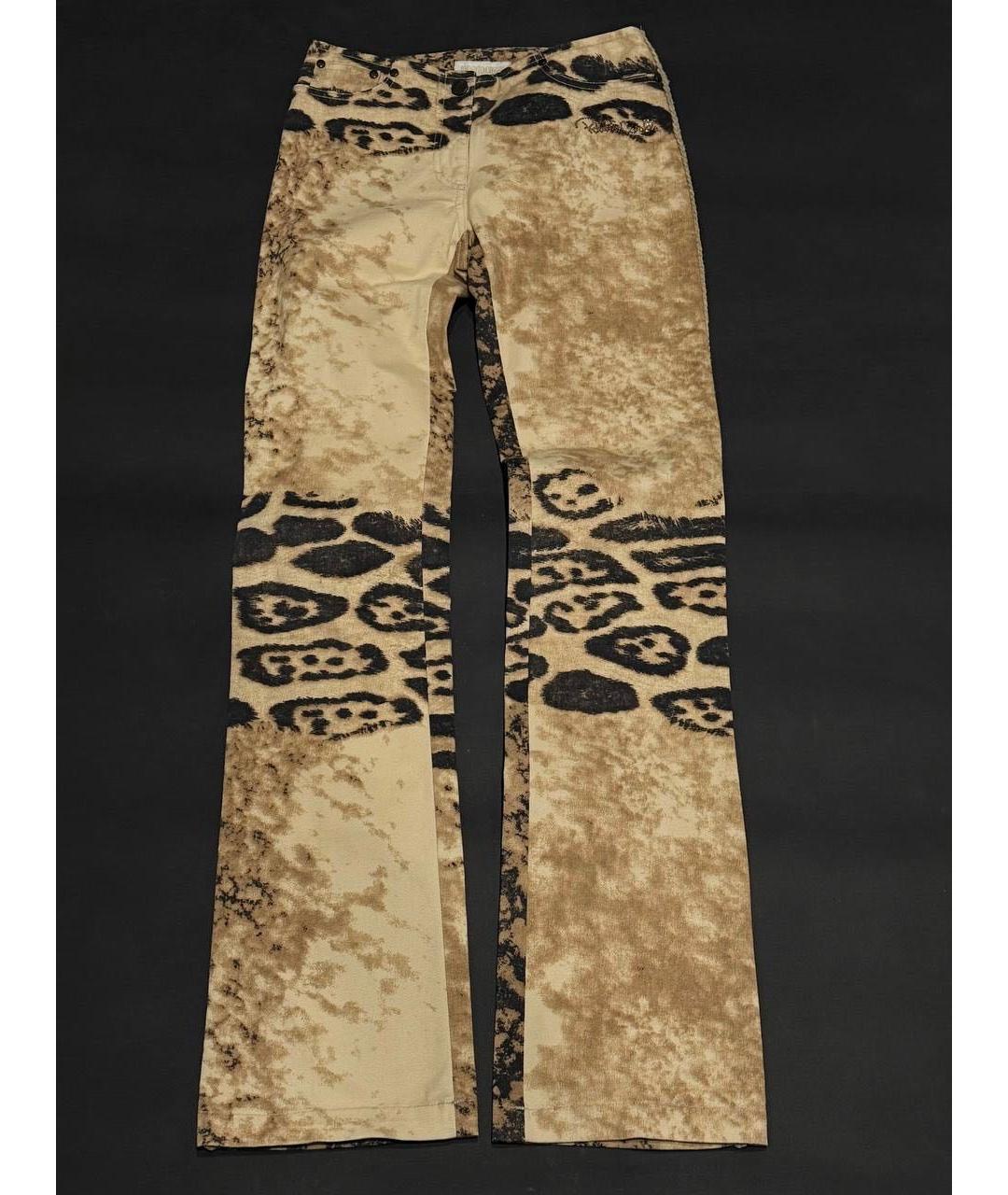 ROBERTO CAVALLI Мульти хлопковые прямые брюки, фото 8