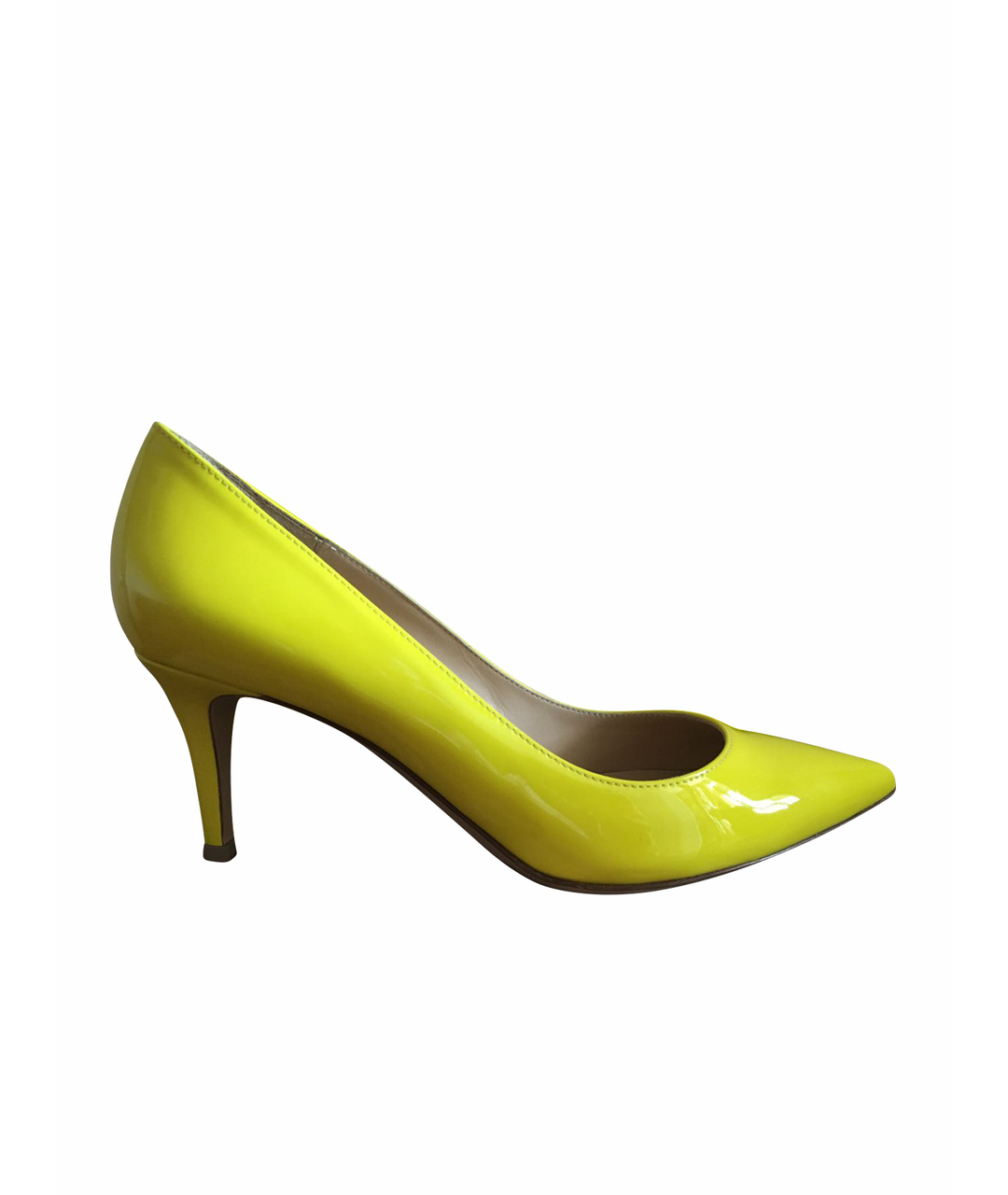 GIANVITO ROSSI Желтые туфли из лакированной кожи, фото 1