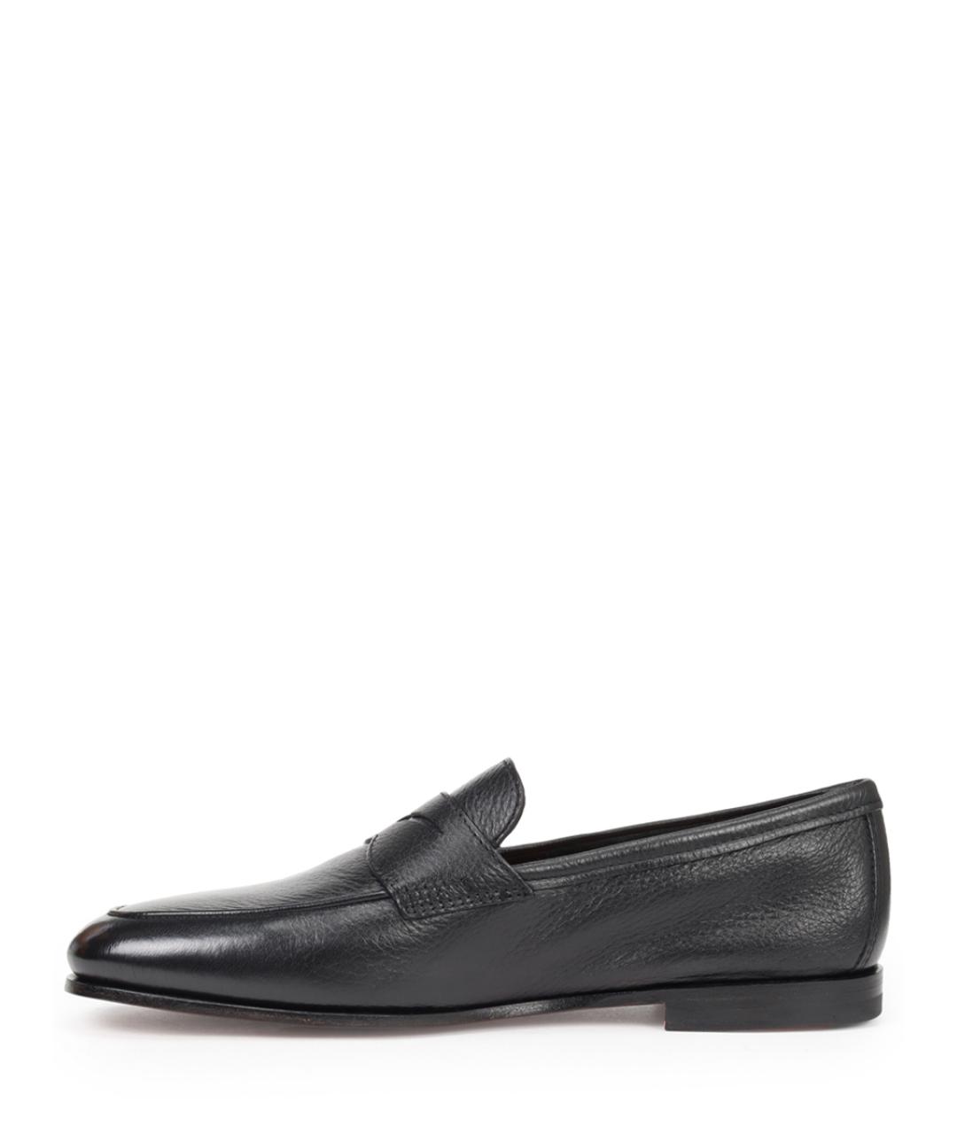SANTONI Черные кожаные лоферы, фото 3