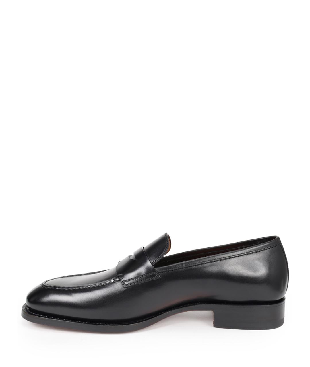 SANTONI Черные кожаные лоферы, фото 3