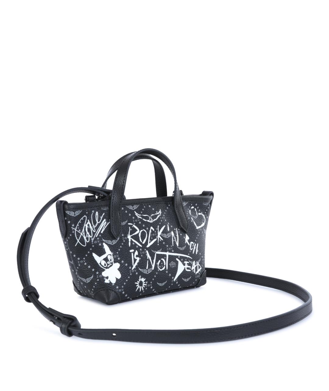ZADIG & VOLTAIRE Черная сумка тоут из искусственной кожи, фото 4