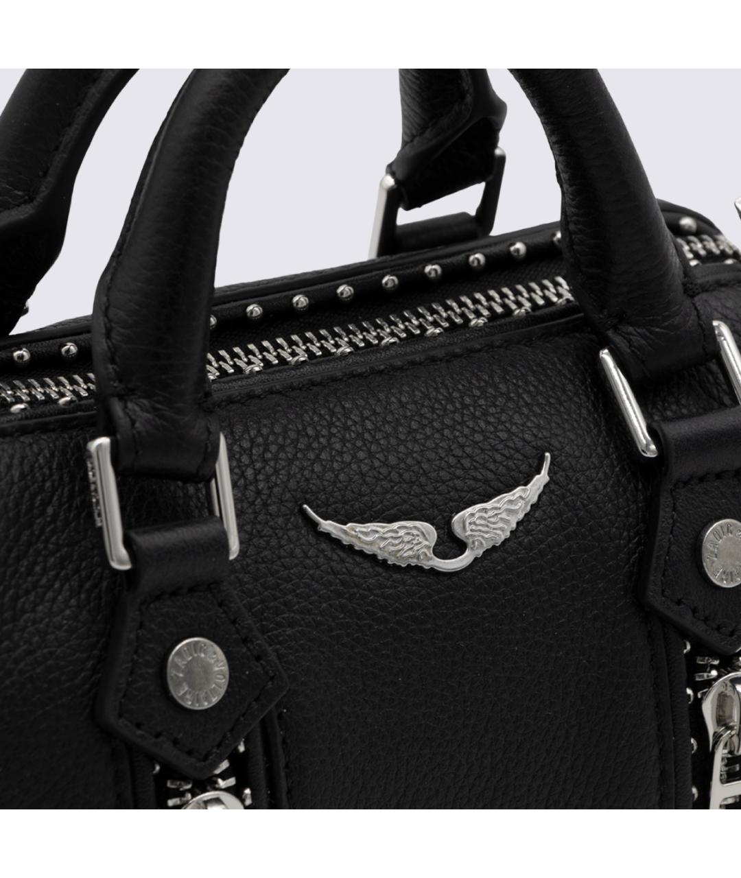 ZADIG & VOLTAIRE Черная кожаная сумка тоут, фото 8