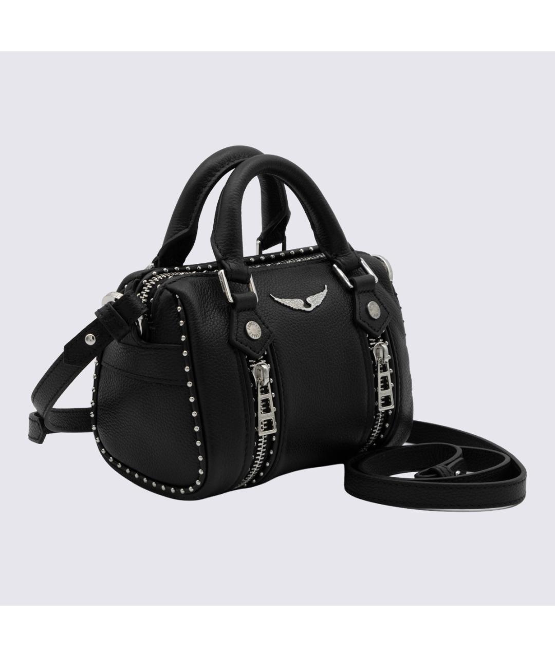 ZADIG & VOLTAIRE Черная кожаная сумка тоут, фото 4