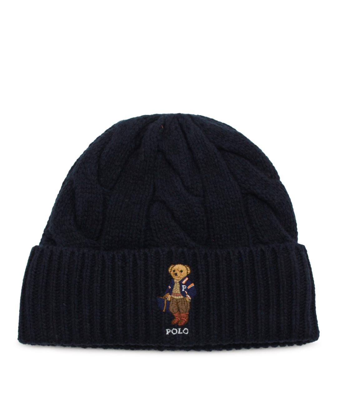 POLO RALPH LAUREN Темно-синяя шерстяная шапка, фото 1