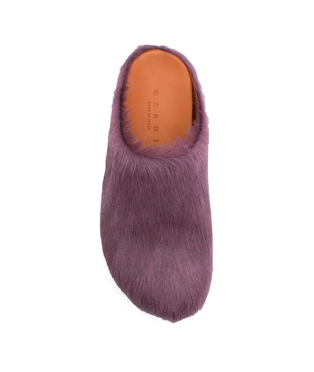 MARNI Фиолетовые кожаные мюли, фото 4