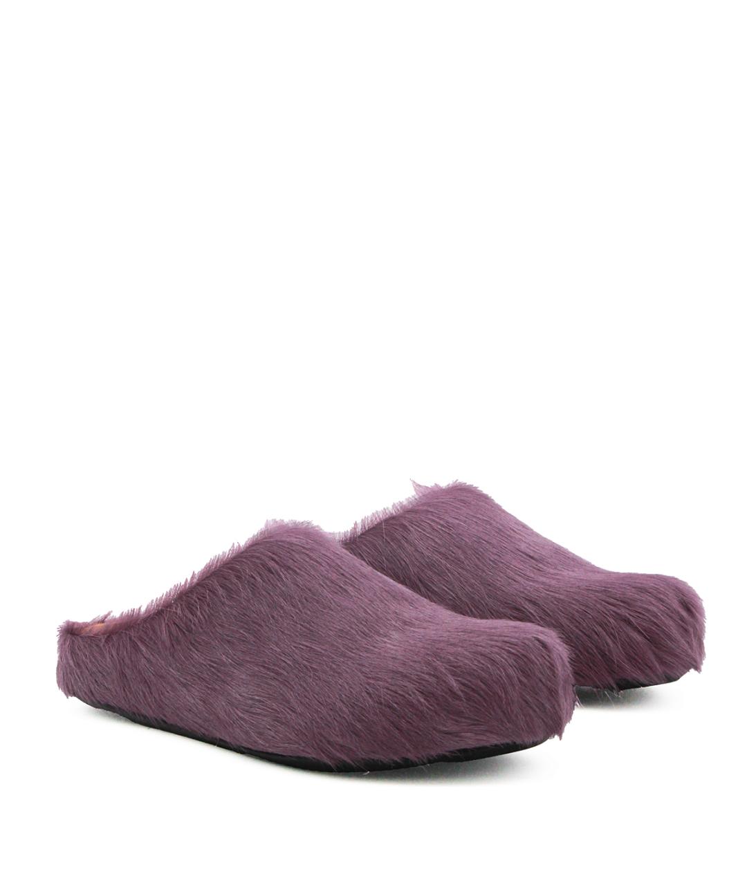 MARNI Фиолетовые кожаные мюли, фото 2