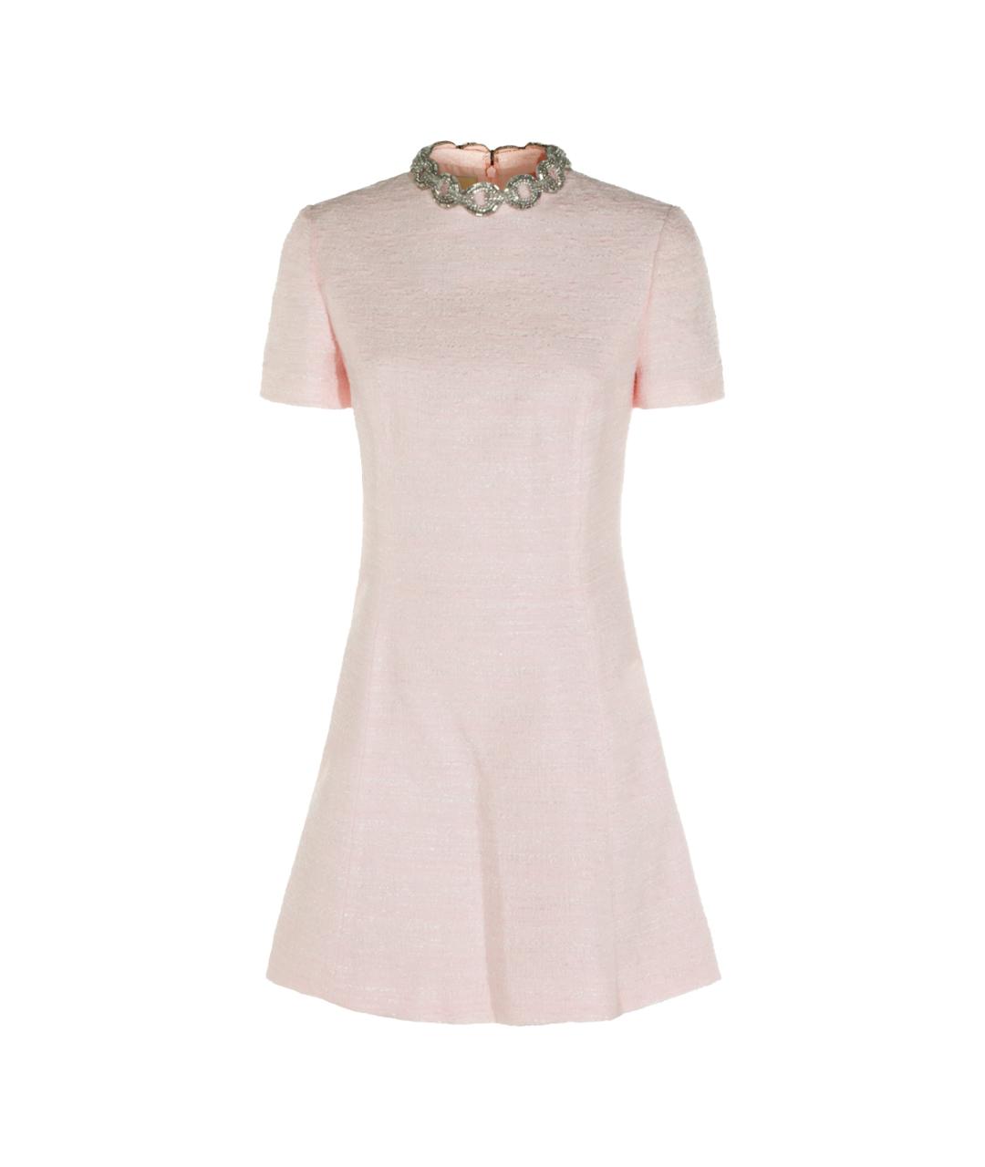 VALENTINO Розовое хлопковое коктейльное платье, фото 1