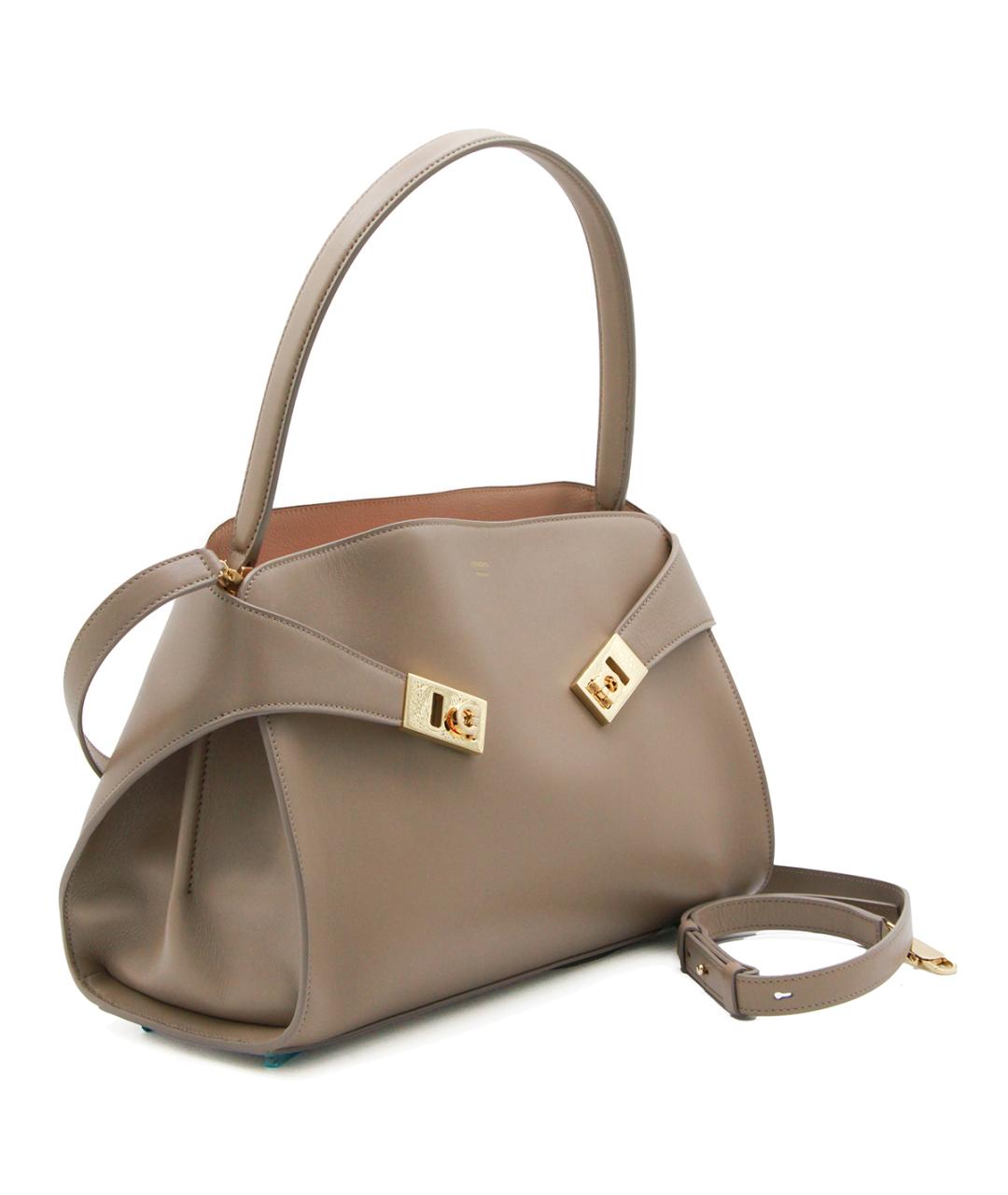 FERRAGAMO Бежевая кожаная сумка тоут, фото 2
