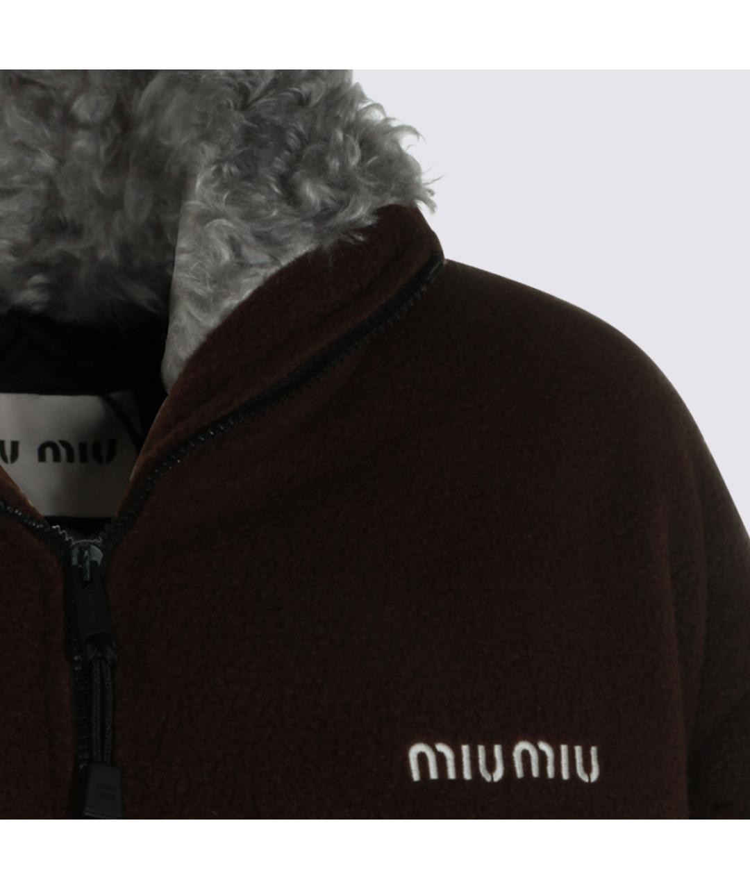 MIU MIU Коричневая шерстяная куртка, фото 3