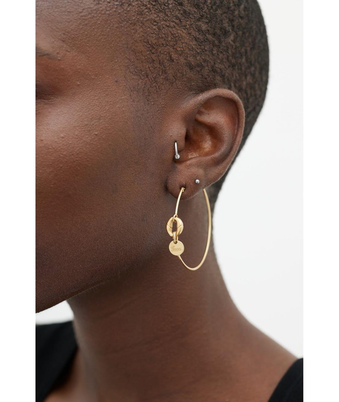 GUCCI Золотые серьги из желтого золота, фото 2
