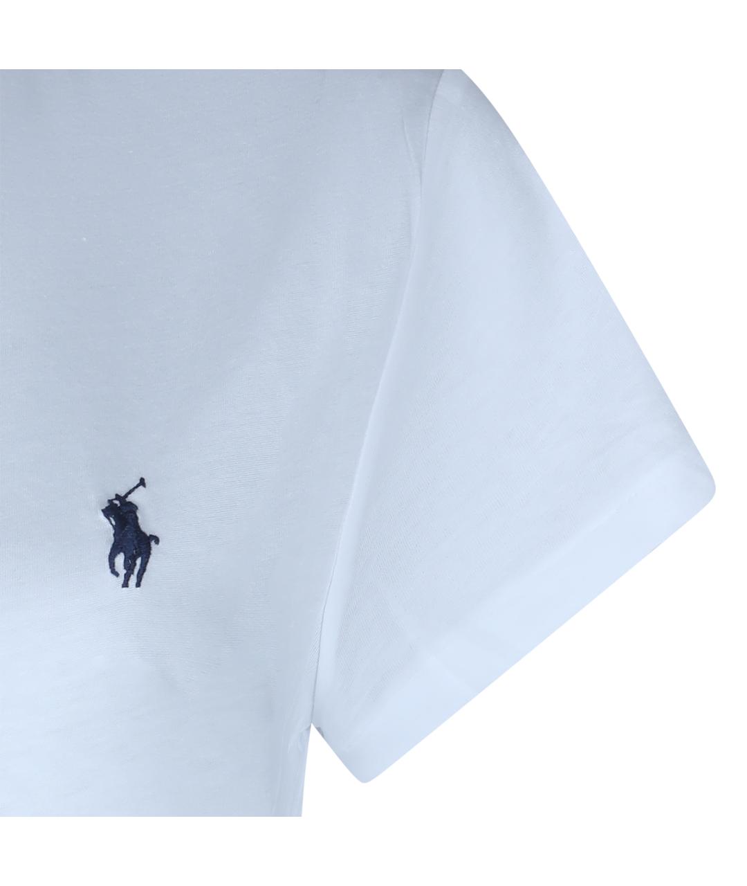 POLO RALPH LAUREN Белая хлопковая футболка, фото 3
