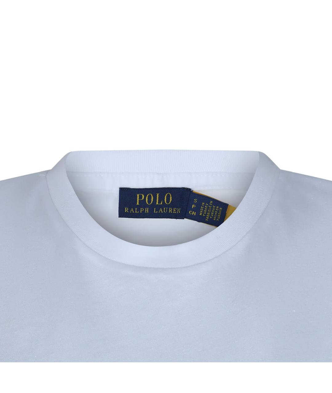 POLO RALPH LAUREN Белая хлопковая футболка, фото 4