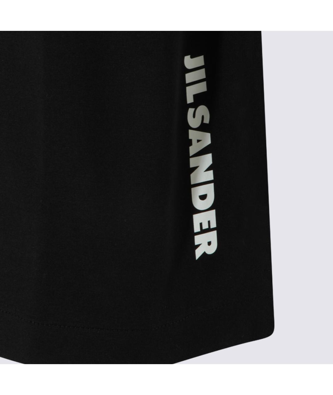 JIL SANDER Черная хлопковая футболка, фото 3