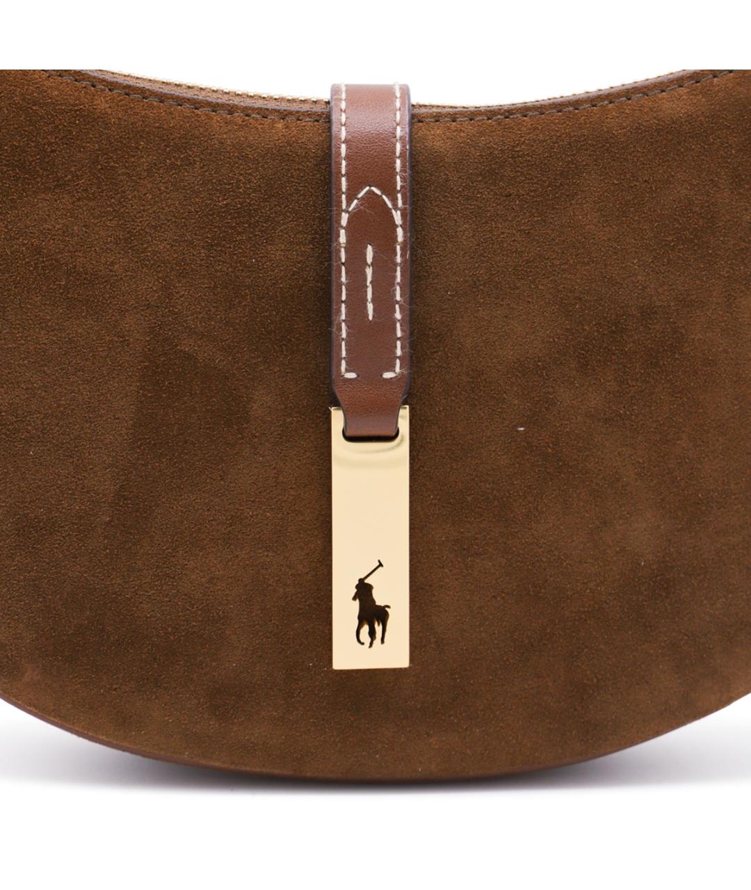 POLO RALPH LAUREN Коричневая кожаная сумка тоут, фото 7