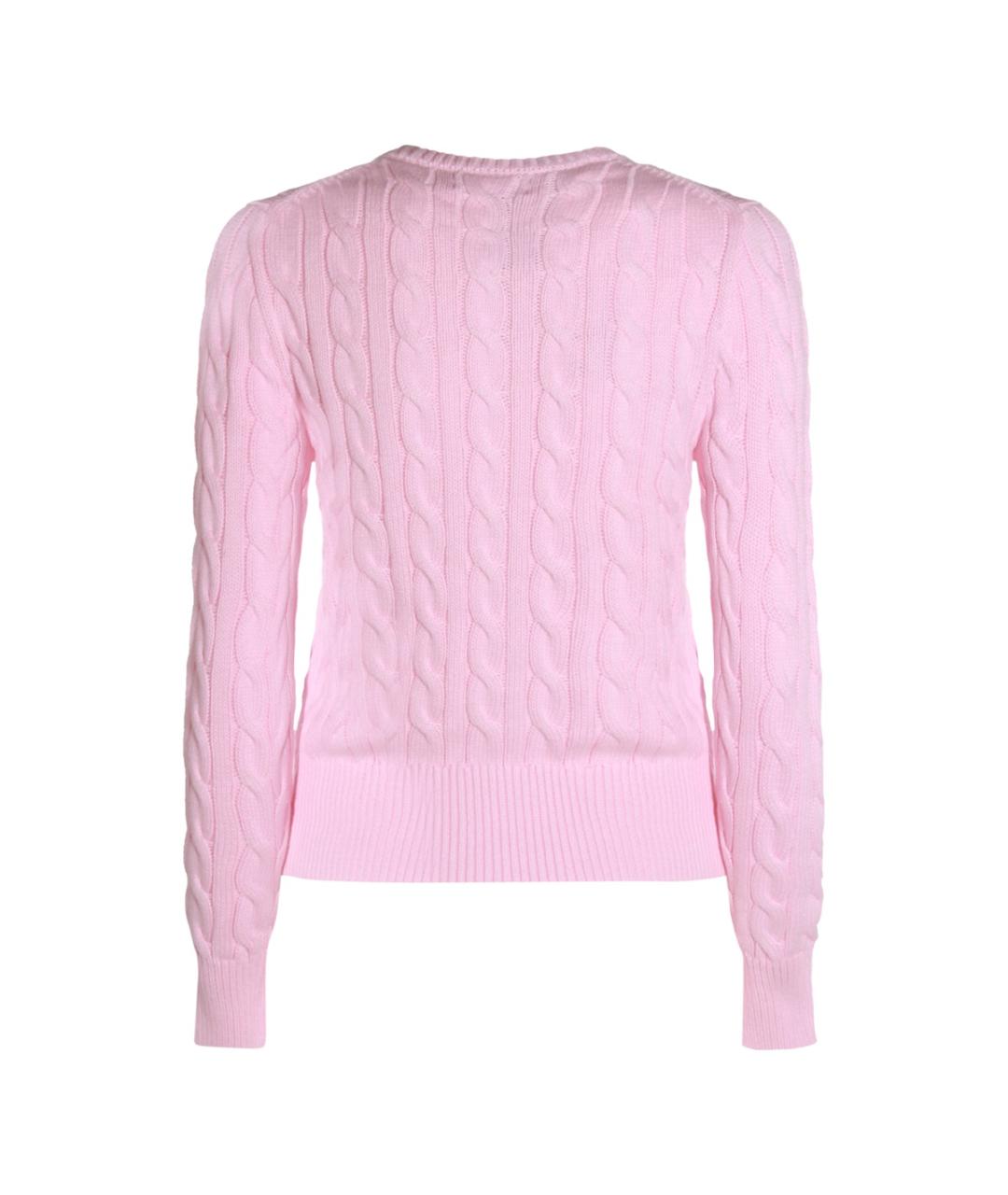 POLO RALPH LAUREN Розовый хлопковый джемпер / свитер, фото 2