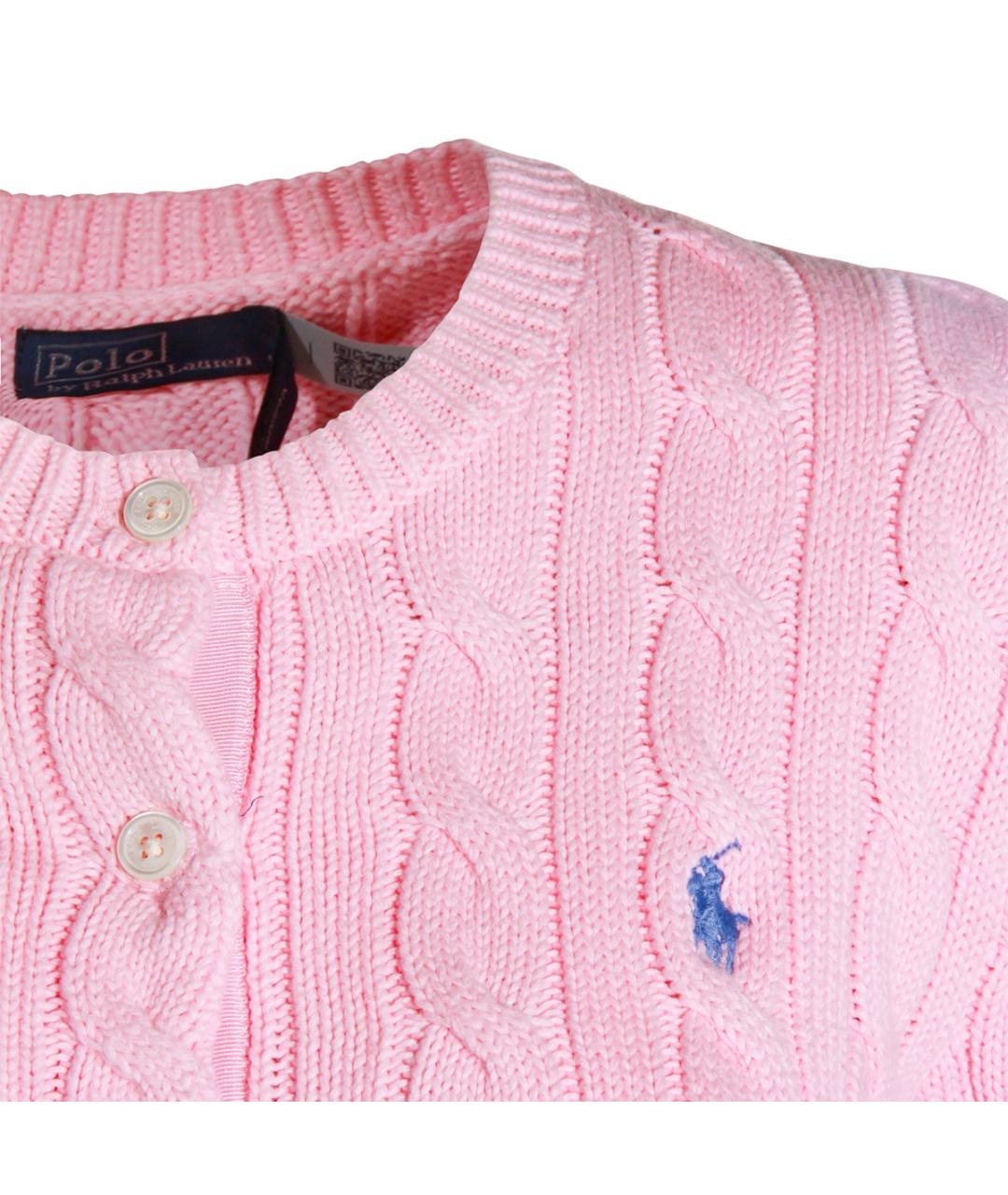POLO RALPH LAUREN Розовый хлопковый джемпер / свитер, фото 4