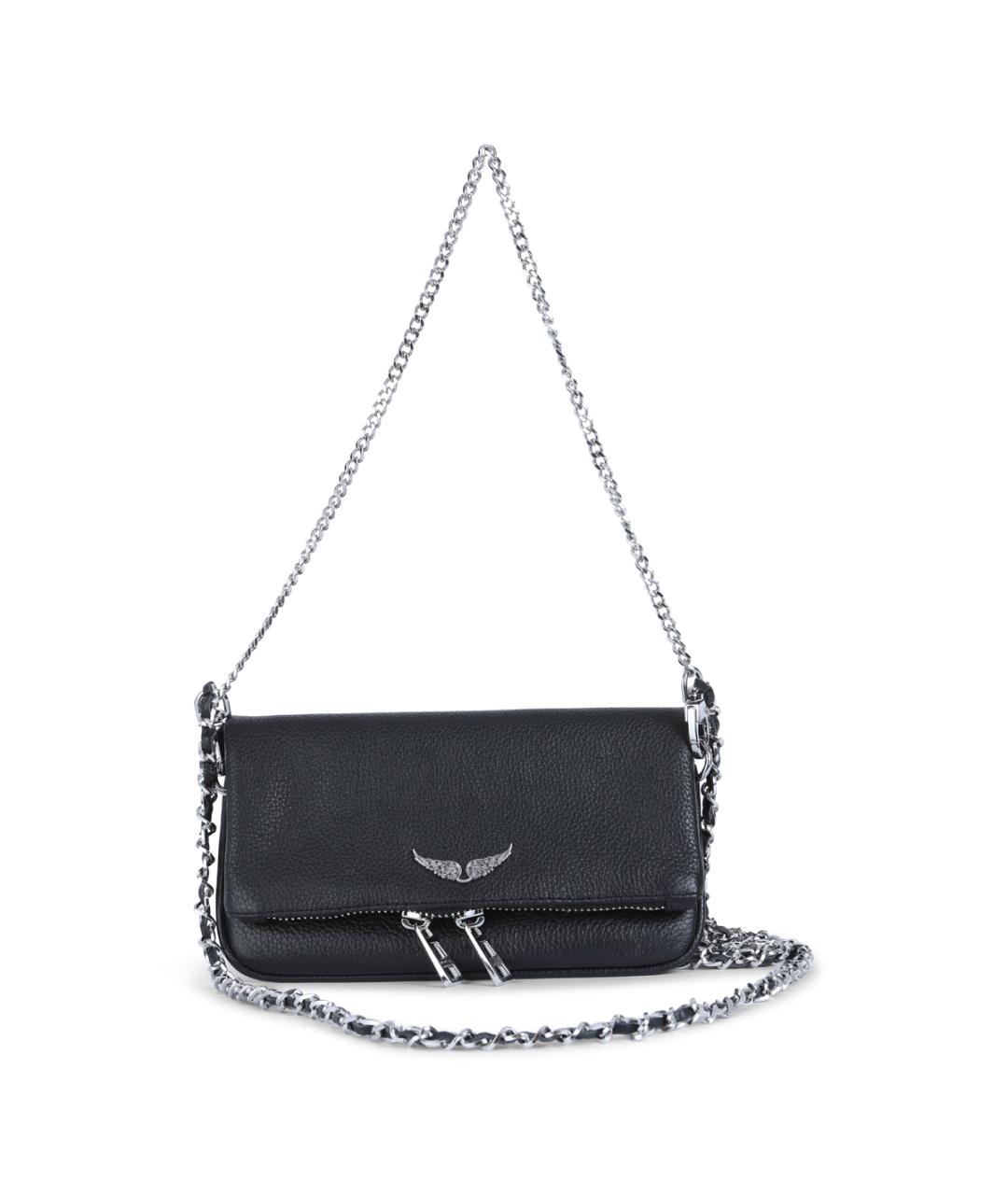ZADIG & VOLTAIRE Черная кожаная сумка через плечо, фото 1