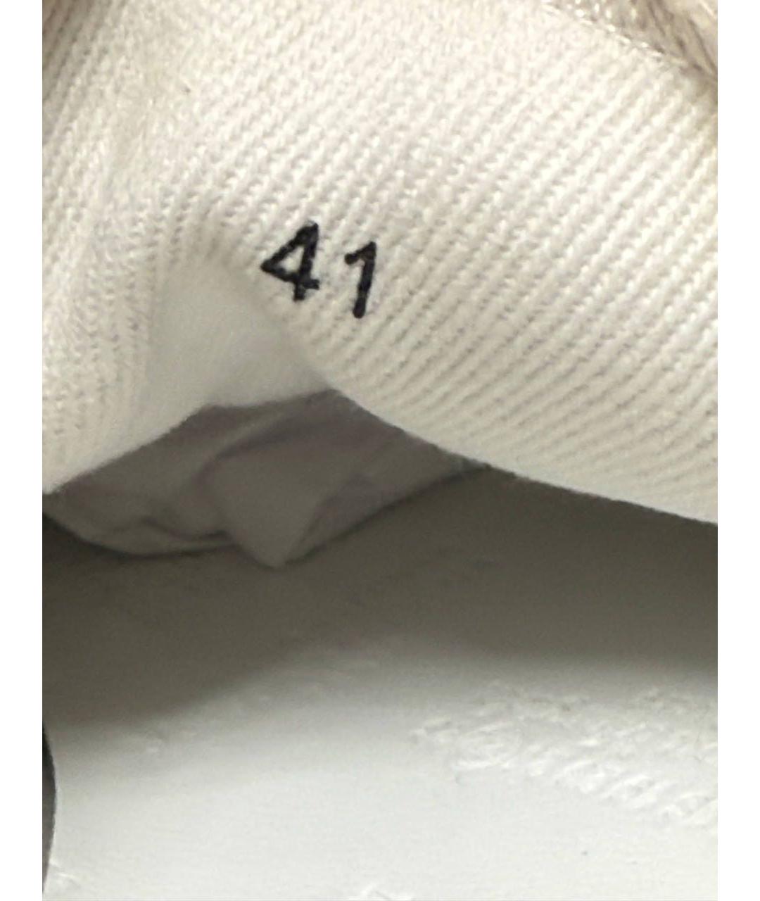 MAISON MARGIELA Белые текстильные низкие кроссовки / кеды, фото 6