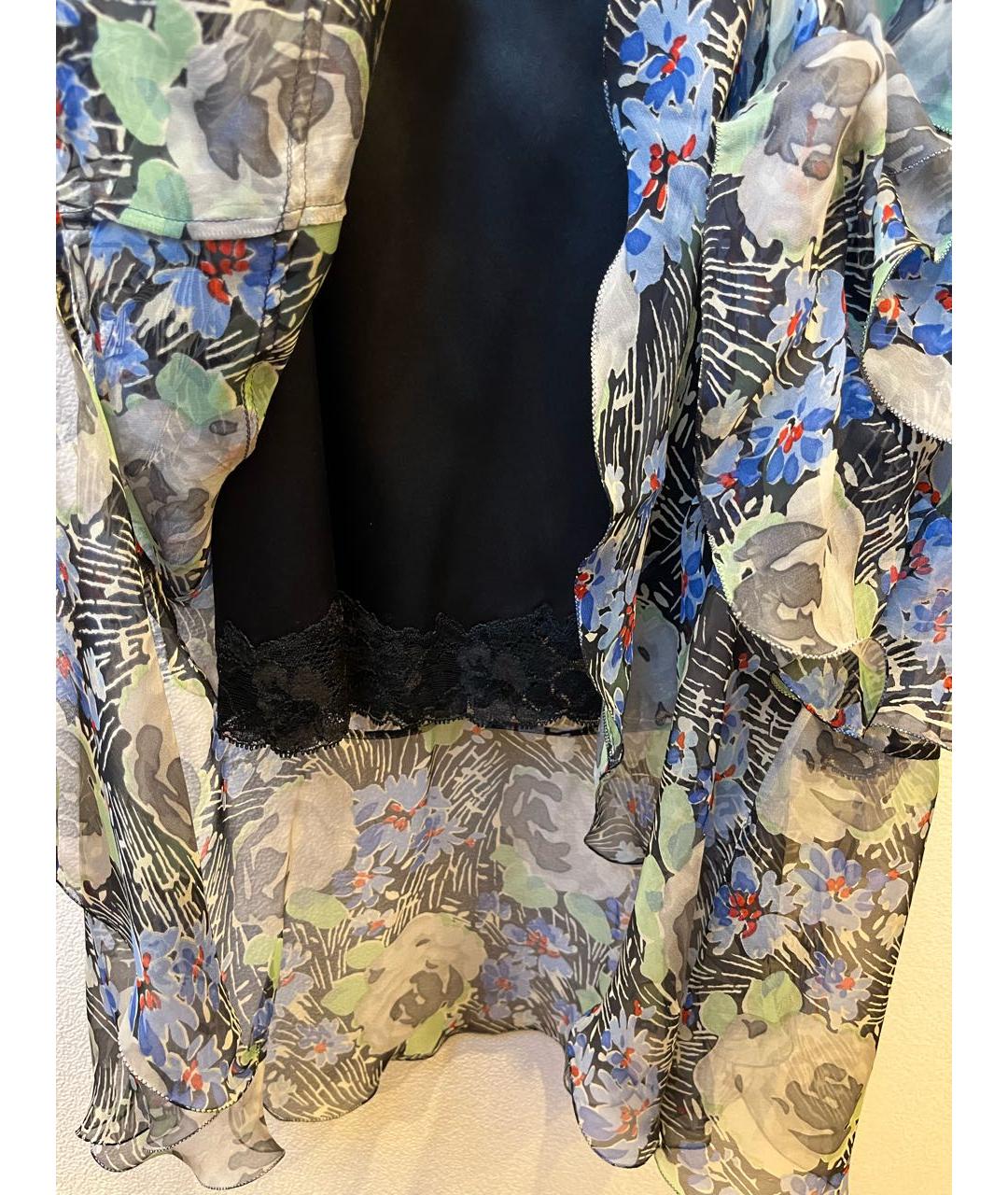 DOLCE&GABBANA Мульти шелковое платье, фото 5