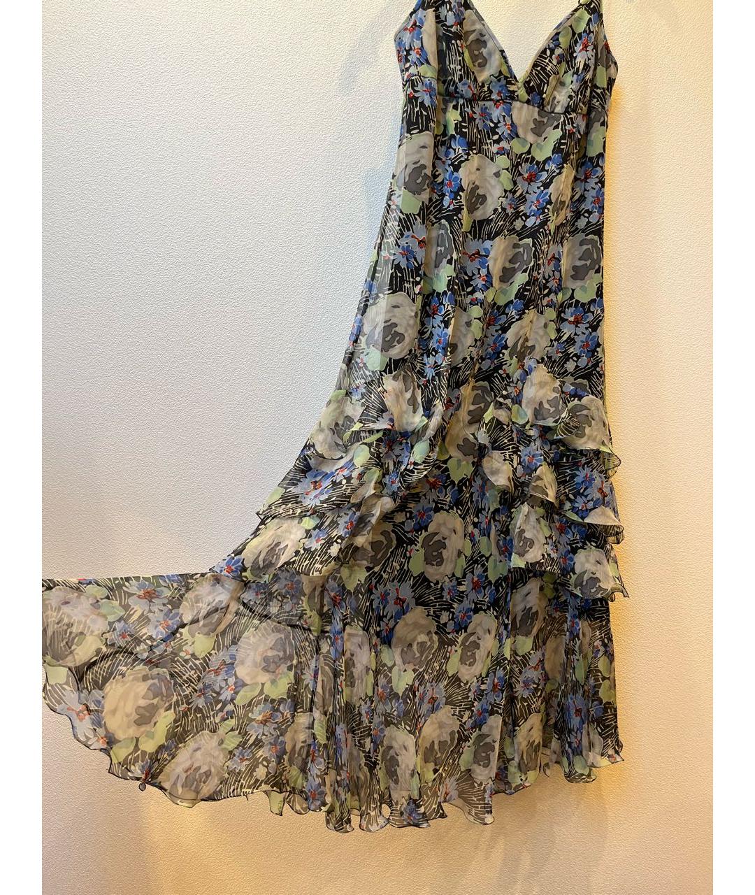 DOLCE&GABBANA Мульти шелковое платье, фото 4