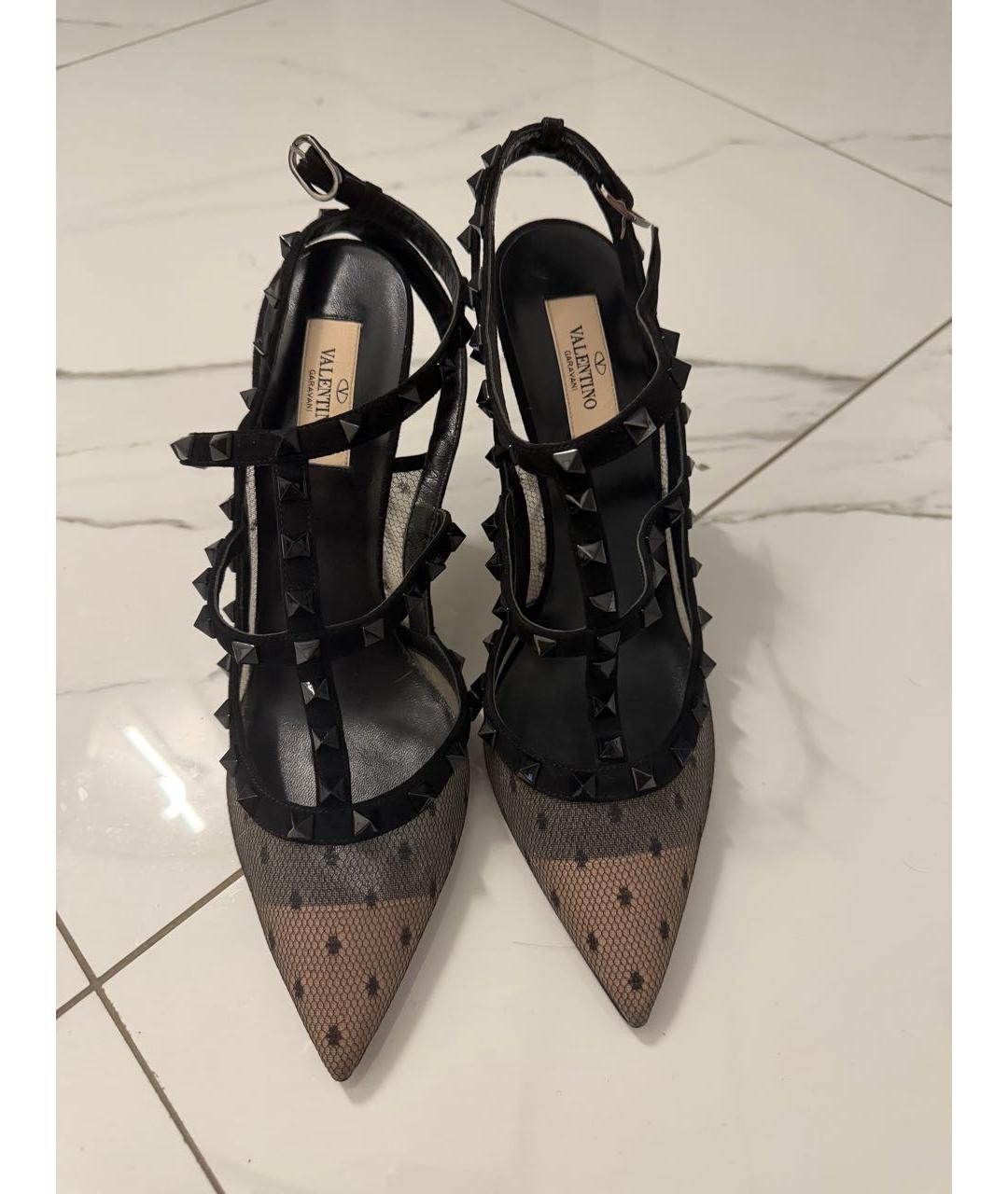 VALENTINO Черные бархатные туфли, фото 2