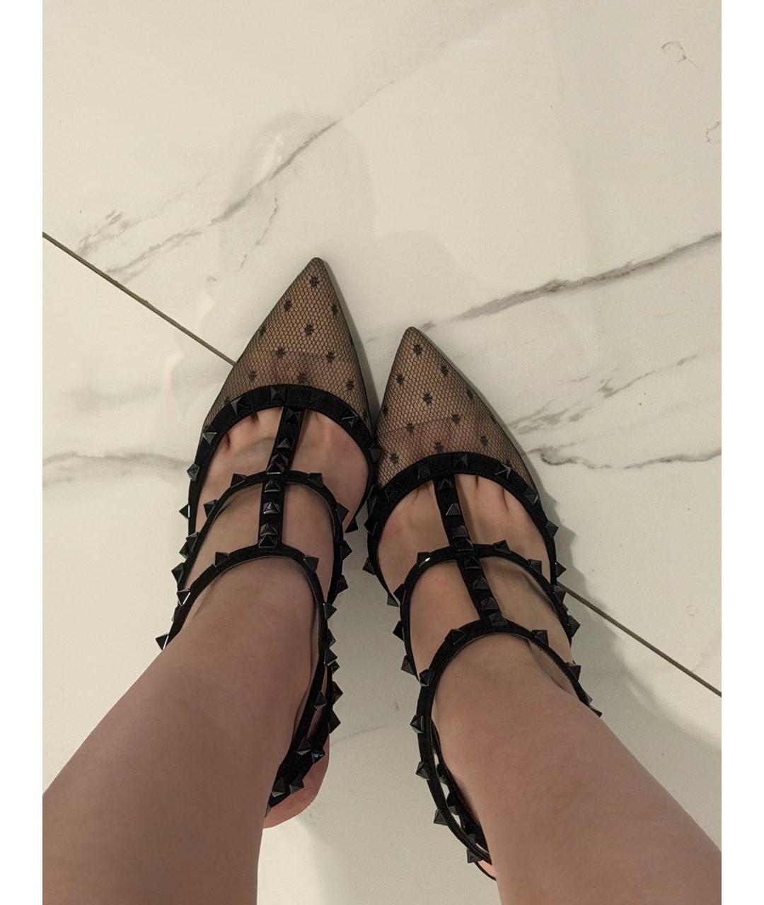 VALENTINO Черные бархатные туфли, фото 4