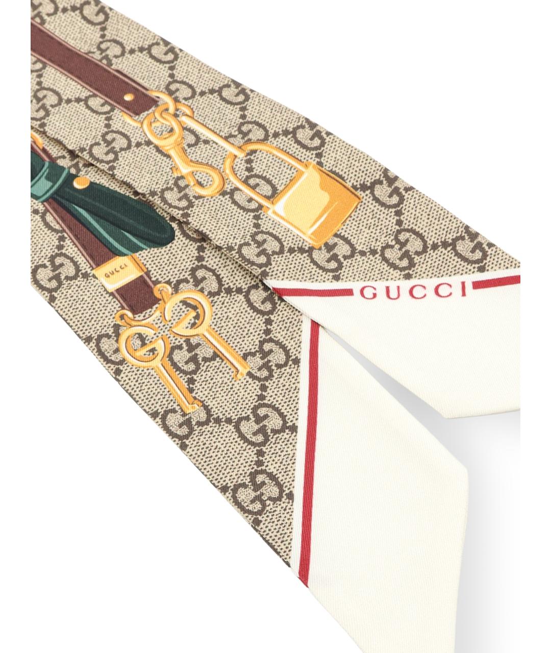 GUCCI Мульти шелковый шарф, фото 2