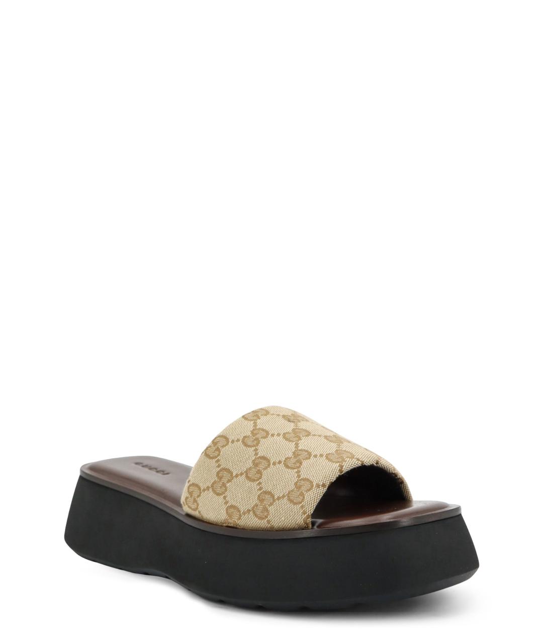 GUCCI Бежевые сабо, фото 2