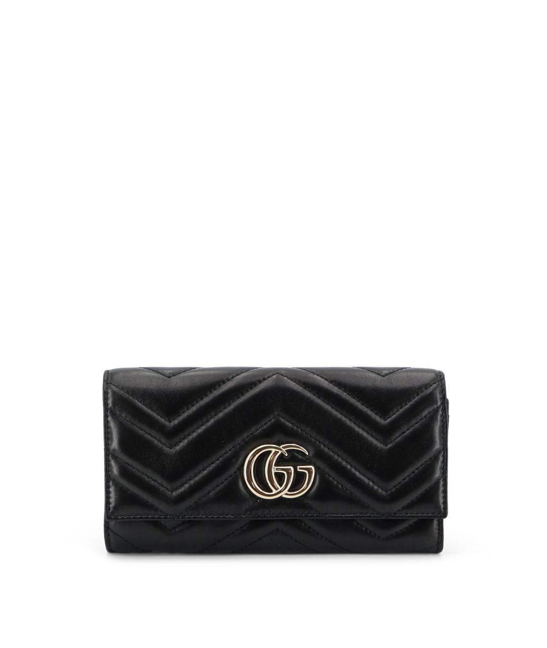 GUCCI Черный кожаный кошелек, фото 1