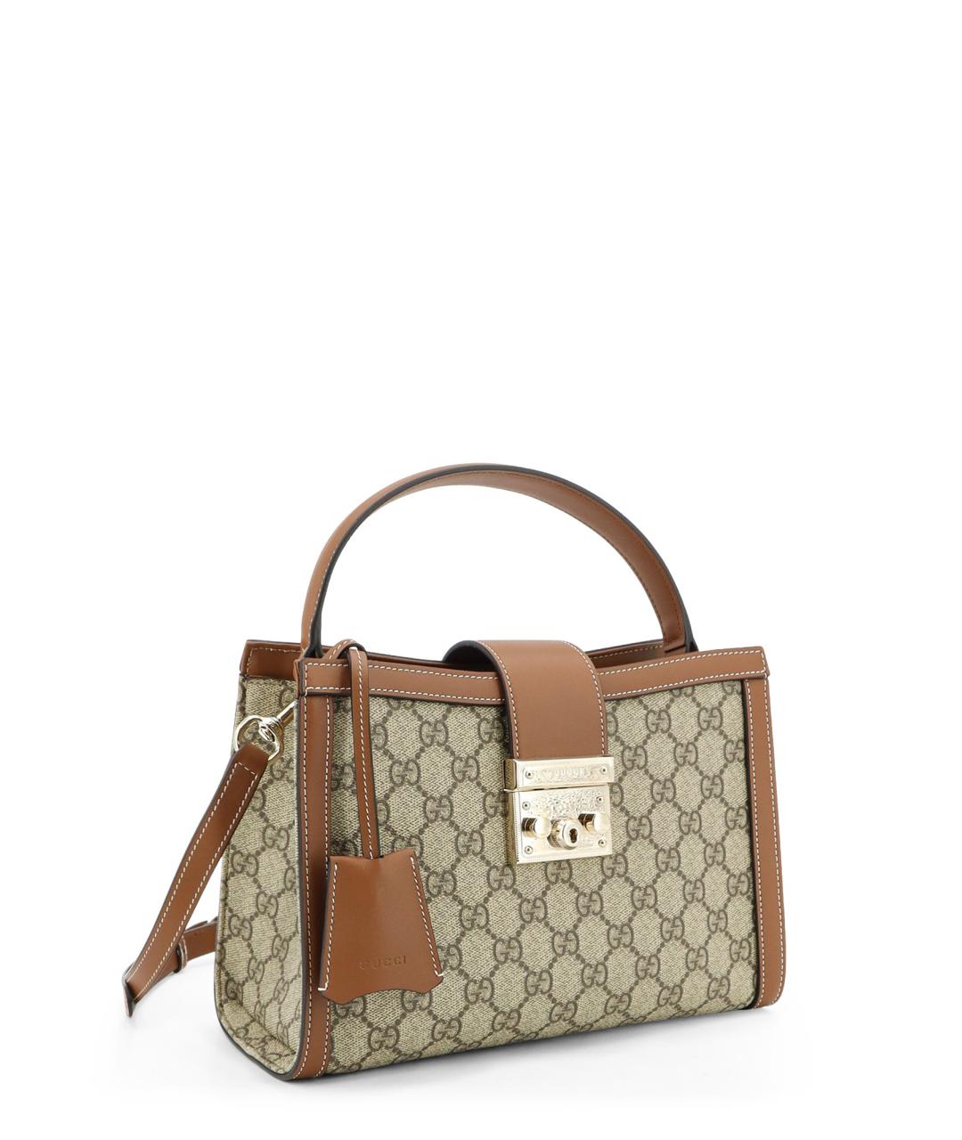 GUCCI Бежевая тканевая сумка тоут, фото 3
