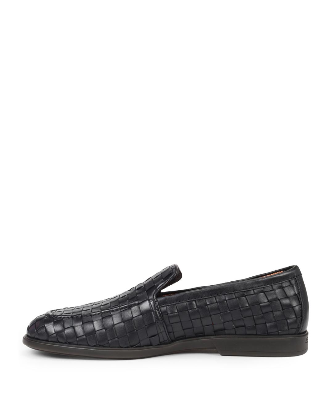 SANTONI Черные кожаные лоферы, фото 3