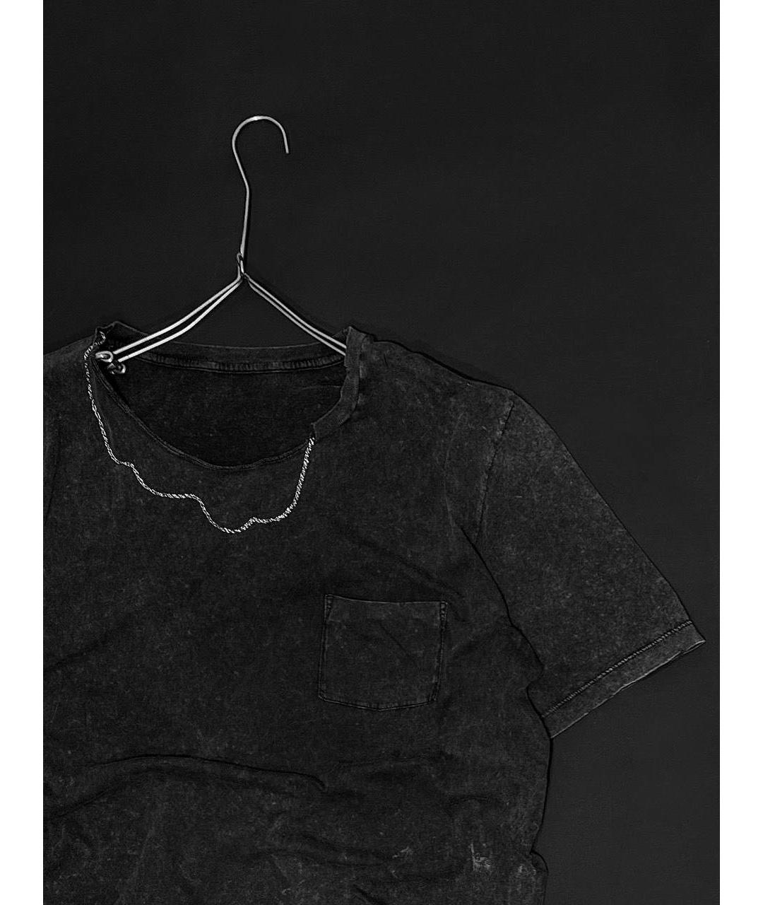SAINT LAURENT Антрацитовая хлопковая майка, фото 4