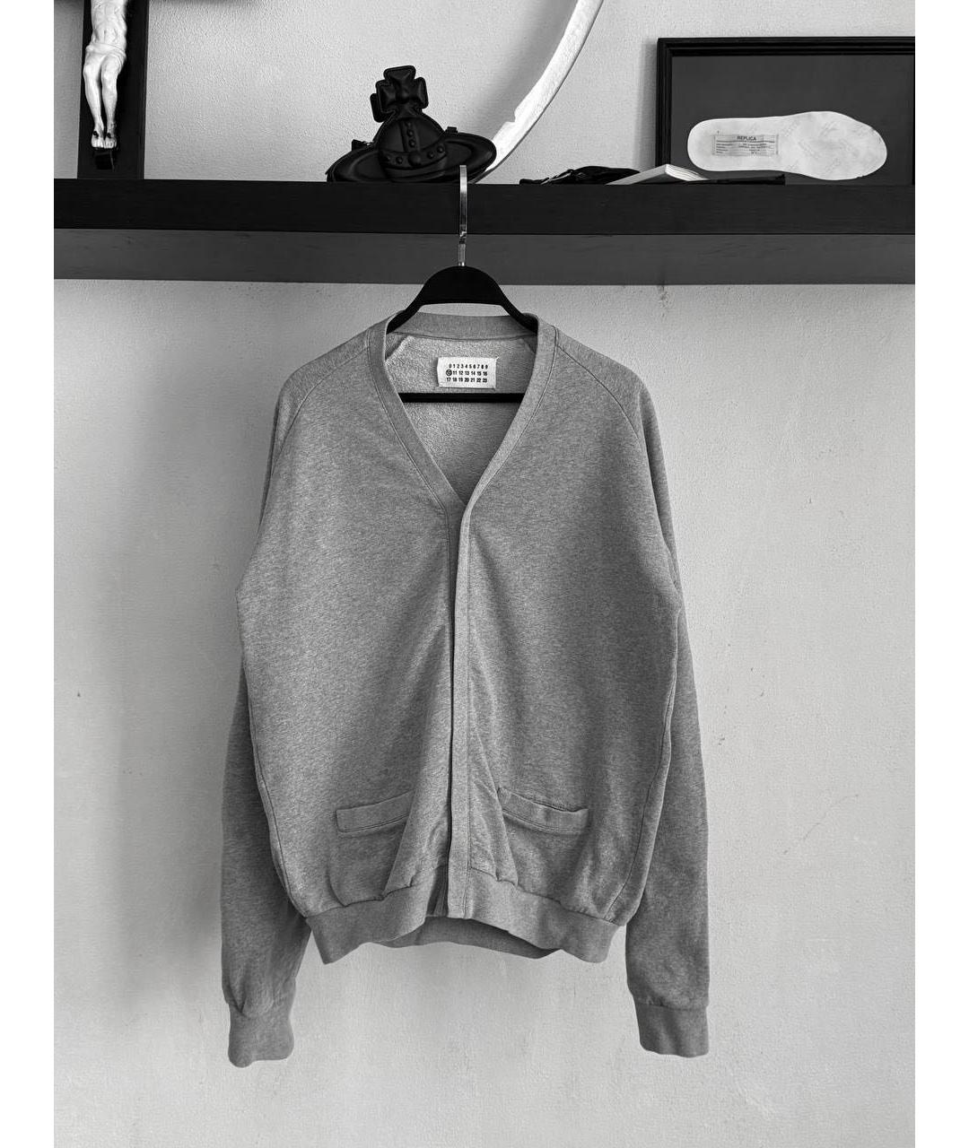 MAISON MARGIELA Серый хлопковый джемпер / свитер, фото 7