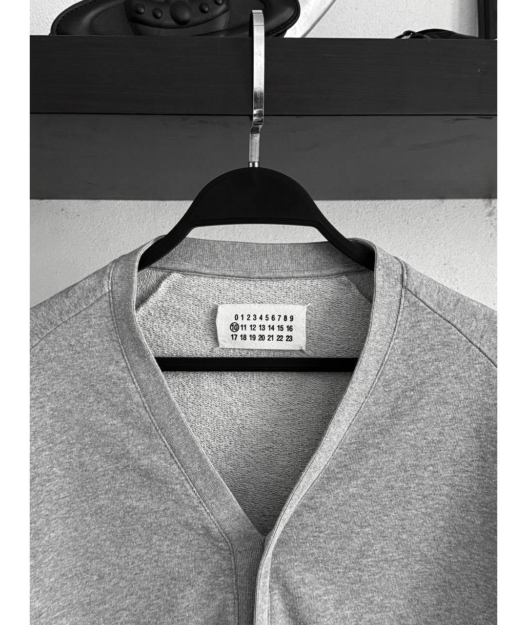 MAISON MARGIELA Серый хлопковый джемпер / свитер, фото 3