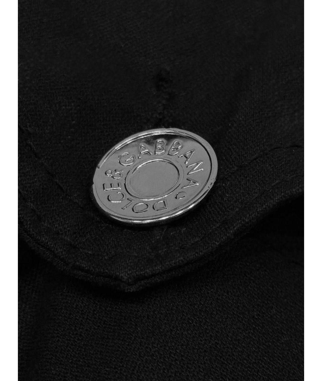 DOLCE&GABBANA Черные хлопковые повседневные брюки, фото 6
