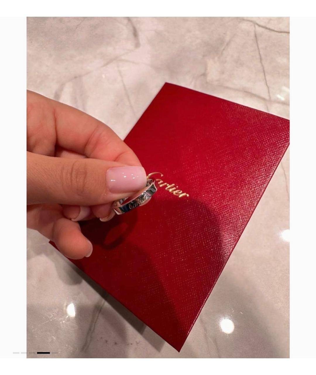 CARTIER Серебряное платиновое кольцо, фото 2