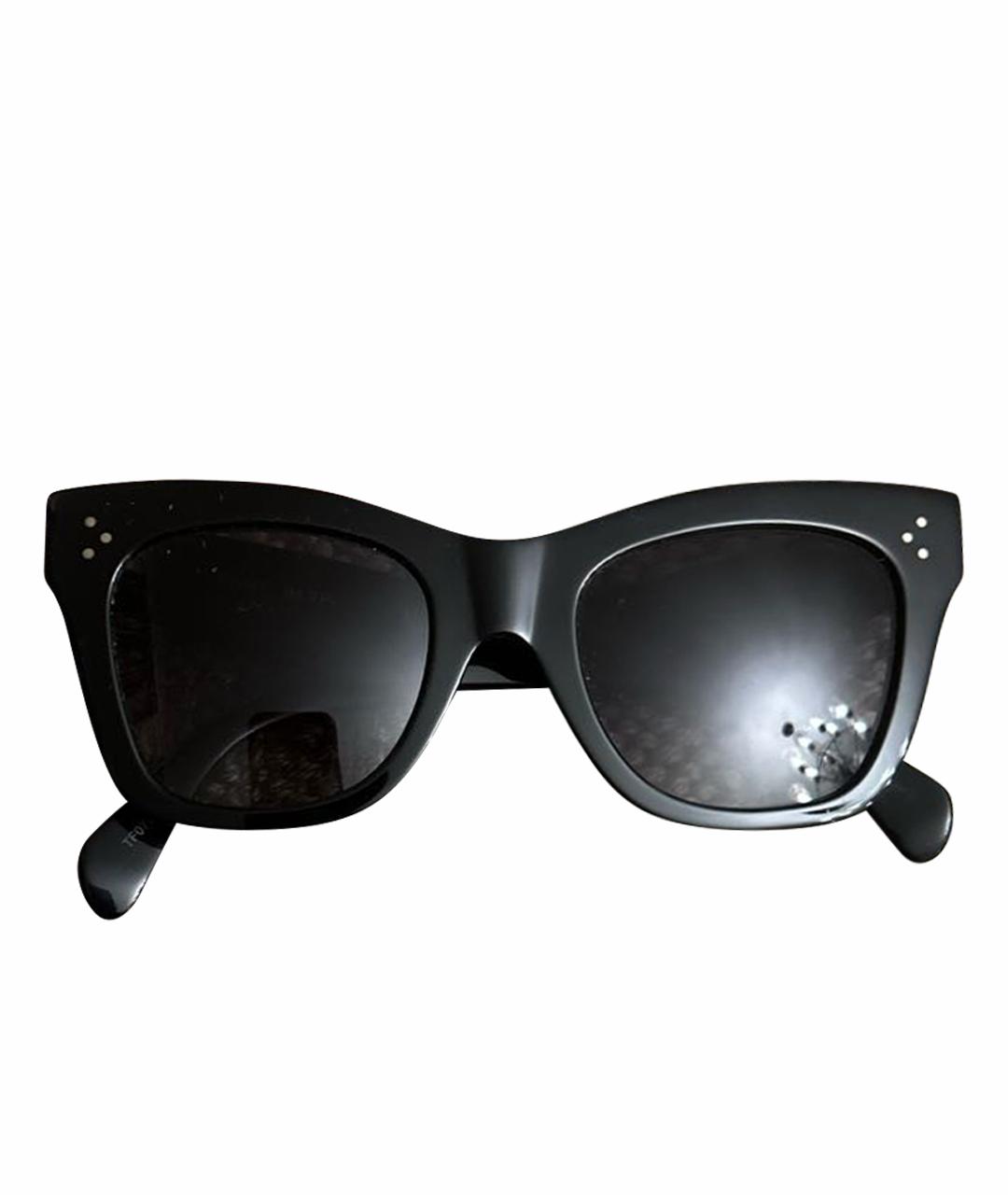 CELINE Черные пластиковые солнцезащитные очки, фото 1