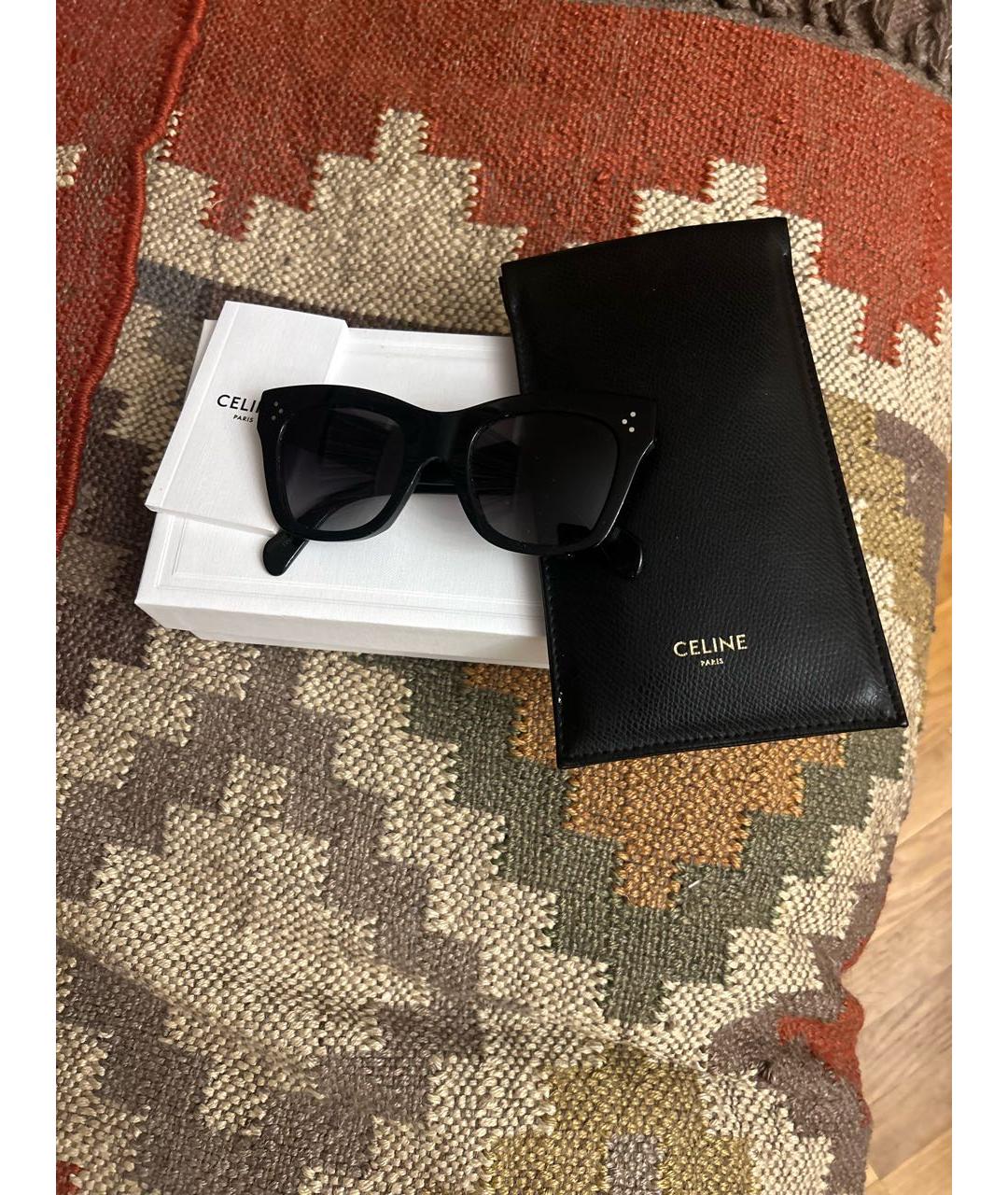 CELINE Черные пластиковые солнцезащитные очки, фото 5