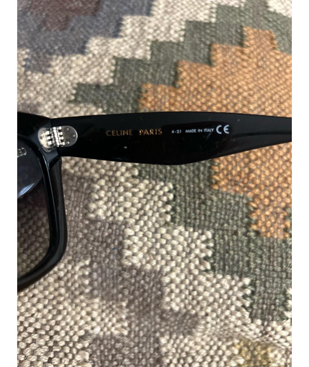 CELINE Черные пластиковые солнцезащитные очки, фото 8