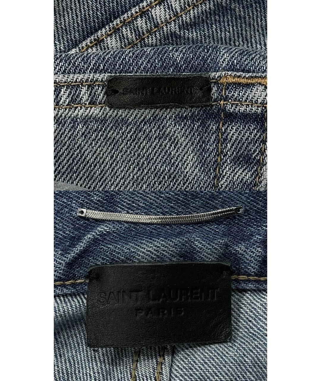 SAINT LAURENT Голубые прямые джинсы, фото 3