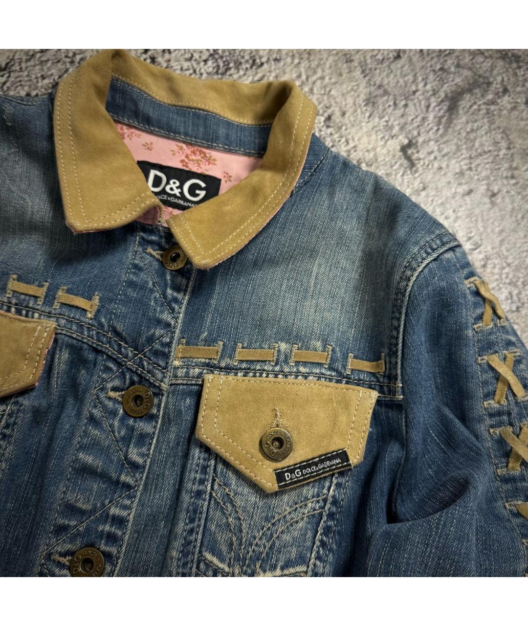 DOLCE&GABBANA Синяя деним куртка, фото 6