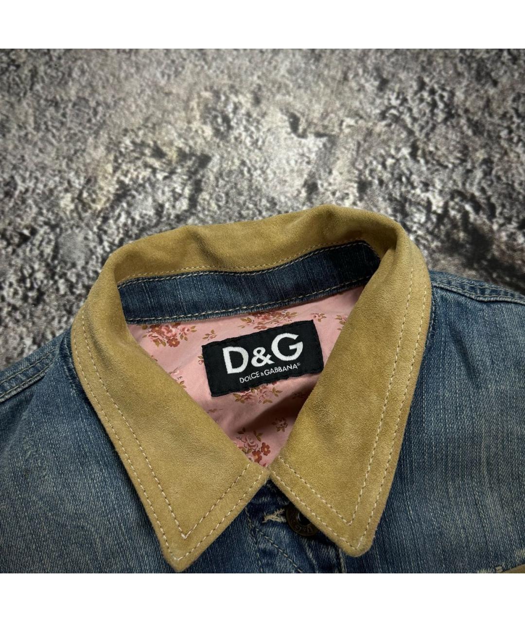 DOLCE&GABBANA Синяя деним куртка, фото 3