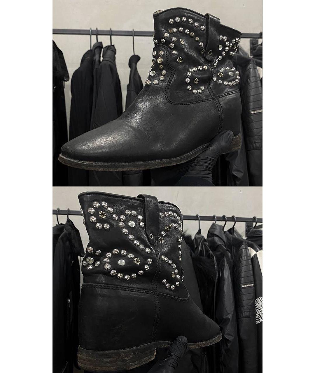 ISABEL MARANT Черные кожаные ботинки, фото 4