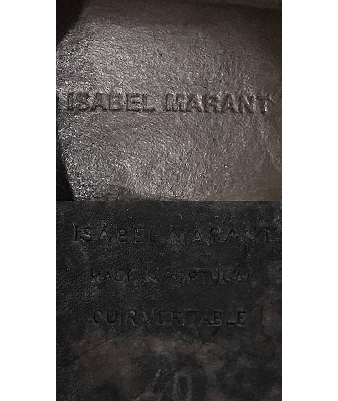 ISABEL MARANT Черные кожаные ботинки, фото 5