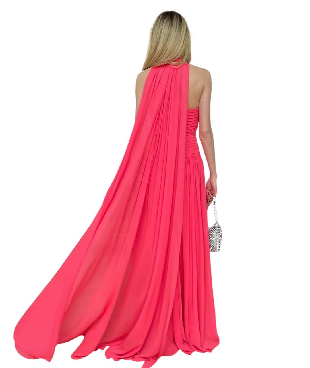 ELIE SAAB Фуксия шелковое вечернее платье, фото 2