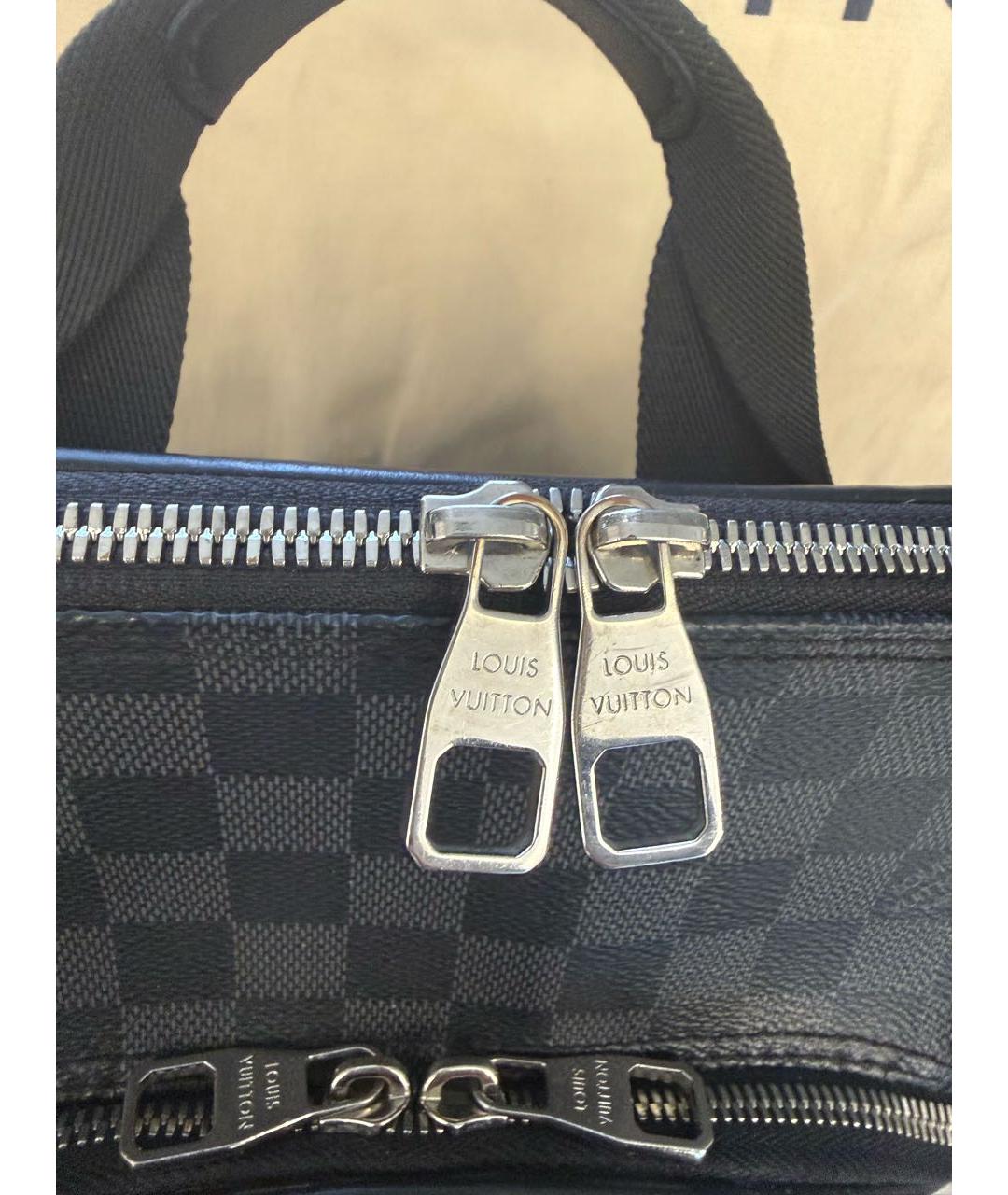 LOUIS VUITTON Антрацитовый рюкзак, фото 5