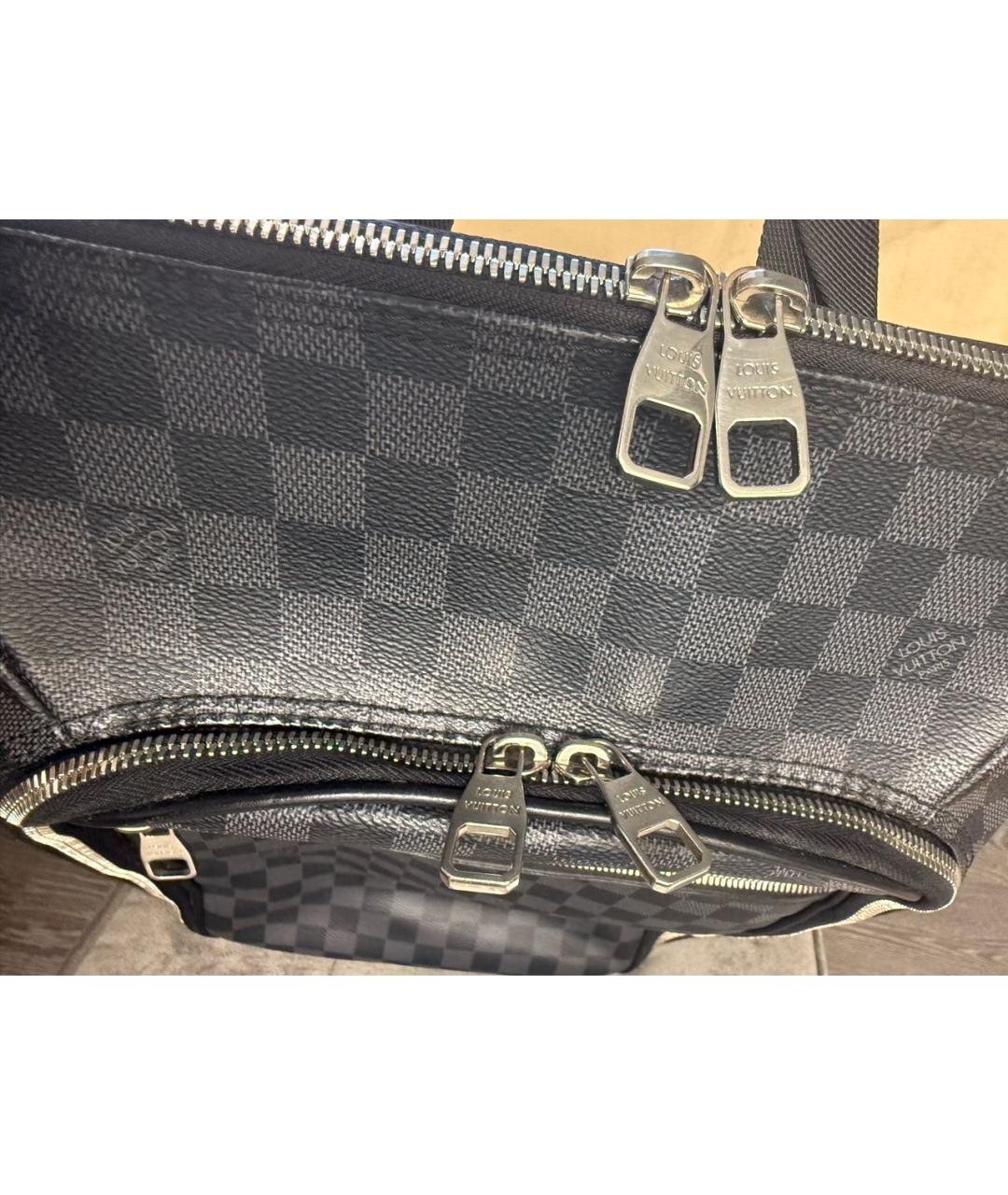 LOUIS VUITTON Антрацитовый рюкзак, фото 6