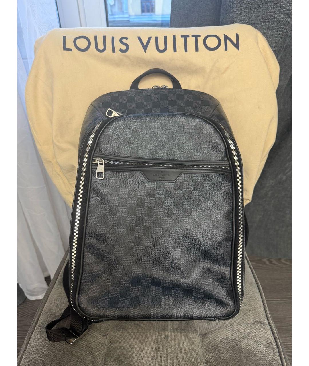 LOUIS VUITTON Антрацитовый рюкзак, фото 9